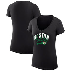 Boston Celtics G-III 4Her by Carl Banks Women's Super-Slim Fit Lightweight Filigree Logo V-Neck T-Shirt Online