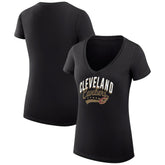 Cleveland Cavaliers G-III 4Her by Carl Banks Women's Super-Slim Fit Lightweight Filigree Logo V-Neck T-Shirt sale New