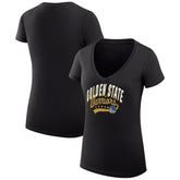 Golden State Warriors G-III 4Her by Carl Banks Women's Super-Slim Fit Lightweight Filigree Logo V-Neck T-Shirt sale For Sale