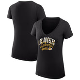 Los Angeles Lakers G-III 4Her by Carl Banks Women's Super-Slim Fit Lightweight Filigree Logo V-Neck T-Shirt Discount