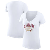 Cleveland Cavaliers G-III 4Her by Carl Banks Women's Super-Slim Fit Lightweight Filigree Logo V-Neck T-Shirt sale Outlet