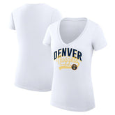 Denver Nuggets G-III 4Her by Carl Banks Women's Super-Slim Fit Lightweight Filigree Logo V-Neck T-Shirt sale For Sale