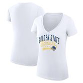Golden State Warriors G-III 4Her by Carl Banks Women's Super-Slim Fit Lightweight Filigree Logo V-Neck T-Shirt sale New