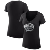San Antonio Spurs G-III 4Her by Carl Banks Women's Super-Slim Fit Lightweight Filigree Logo V-Neck T-Shirt Online