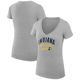 Indiana Pacers G-III 4Her by Carl Banks Women's Super-Slim Fit Lightweight Filigree Logo V-Neck T-Shirt On Sale