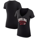 Carolina Hurricanes G-III 4Her by Carl Banks Women's Super-Slim Fit Lightweight Filigree Logo V-Neck T-Shirt – Black Sale