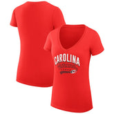 Carolina Hurricanes G-III 4Her by Carl Banks Women's Super-Slim Fit Lightweight Filigree Logo V-Neck T-Shirt – Red Sale