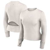 New Orleans Saints Fanatics Women's Studio Fitted Long Sleeve Gym Top