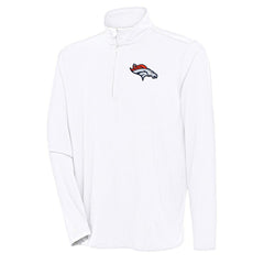 Denver Broncos Antigua Hunk Quarter-Zip Pullover Top