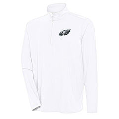 Philadelphia Eagles Antigua Hunk Quarter-Zip Pullover Top