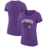 Sacramento Kings G-III 4Her by Carl Banks Women's Super-Slim Fit Lightweight Filigree Logo T-Shirt - Purple online Online