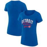 Detroit Pistons G-III 4Her by Carl Banks Women's Super-Slim Fit Lightweight Filigree Logo T-Shirt - Blue for sale Discount