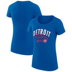 Detroit Pistons G-III 4Her by Carl Banks Women's Super-Slim Fit Lightweight Filigree Logo T-Shirt - Blue for sale Discount