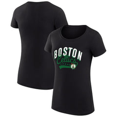 Boston Celtics G-III 4Her by Carl Banks Women's Super-Slim Fit Lightweight Filigree Logo T-Shirt - Black shop Online