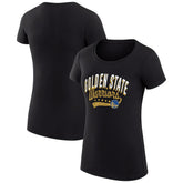 Golden State Warriors G-III 4Her by Carl Banks Women's Super-Slim Fit Lightweight Filigree Logo T-Shirt - Black sale Discount