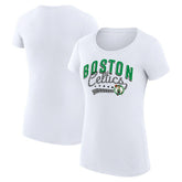 Boston Celtics G-III 4Her by Carl Banks Women's Super-Slim Fit Lightweight Filigree Logo T-Shirt - White online New