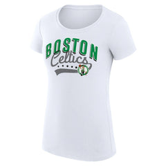 Boston Celtics G-III 4Her by Carl Banks Women's Super-Slim Fit Lightweight Filigree Logo T-Shirt - White online New
