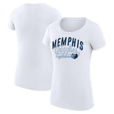 Memphis Grizzlies G-III 4Her by Carl Banks Women's Super-Slim Fit Lightweight Filigree Logo T-Shirt - White sale Discount