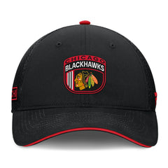 Chicago Blackhawks Fanatics 2024 NHL Draft On Stage Trucker Adjustable Hat For Sale