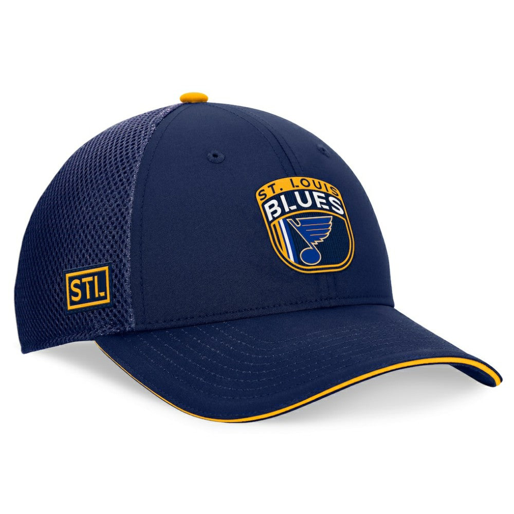St. Louis Blues Fanatics 2024 NHL Draft On Stage Trucker Adjustable Hat On Sale