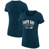 Tampa Bay Lightning G-III 4Her by Carl Banks Women's Super-Slim Fit Lightweight Filigree Logo T-Shirt – Navy Sale