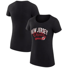 New Jersey Devils G-III 4Her by Carl Banks Women's Super-Slim Fit Lightweight Filigree Logo T-Shirt – Black On Sale