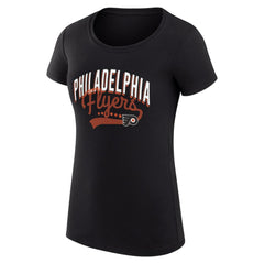 Philadelphia Flyers G-III 4Her by Carl Banks Women's Super-Slim Fit Lightweight Filigree Logo T-Shirt – Black Online