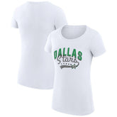 Dallas Stars G-III 4Her by Carl Banks Women's Super-Slim Fit Lightweight Filigree Logo T-Shirt – White For Sale