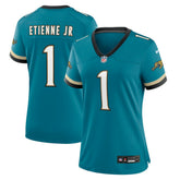 Jacksonville Jaguars Nike Travis Etienne Jr Women's Prowler Throwback Game Jersey