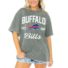 Buffalo Bills Gameday Couture Women's Tackle Titan Boyfriend Washed T-Shirt