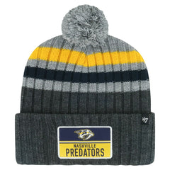 Nashville Predators '47 Stack Patch Cuffed Knit Hat with Pom Sale