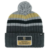 Vegas Golden Knights '47 Stack Patch Cuffed Knit Hat with Pom On Sale