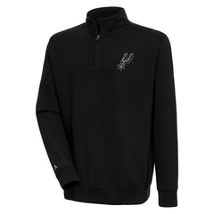 San Antonio Spurs Antigua Victory Quarter-Zip Pullover Top For Sale