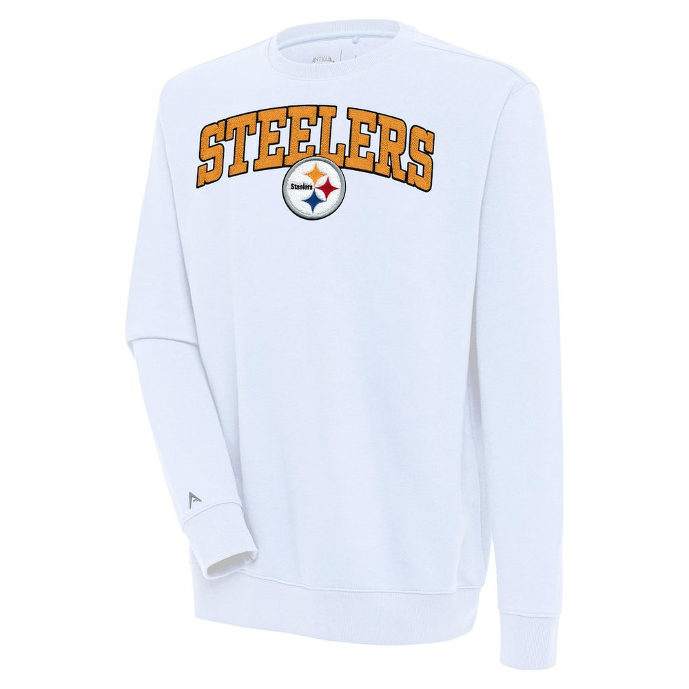 Pittsburgh Steelers Antigua Victory Chenille Pullover Sweatshirt