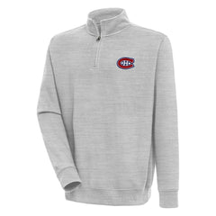 Montreal Canadiens Antigua Victory Quarter-Zip Pullover Top On Sale