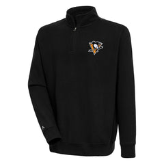 Pittsburgh Penguins Antigua Victory Quarter-Zip Pullover Top On Sale