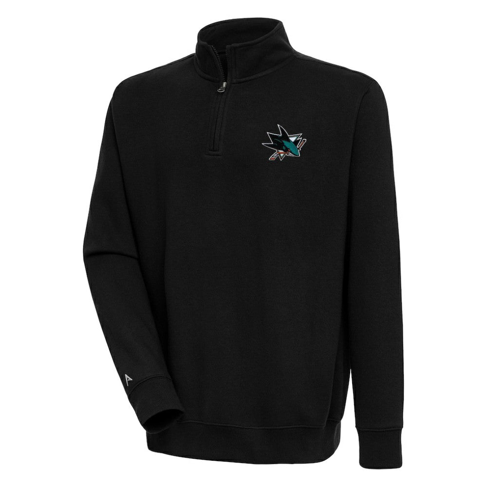 San Jose Sharks Antigua Victory Quarter-Zip Pullover Top Online