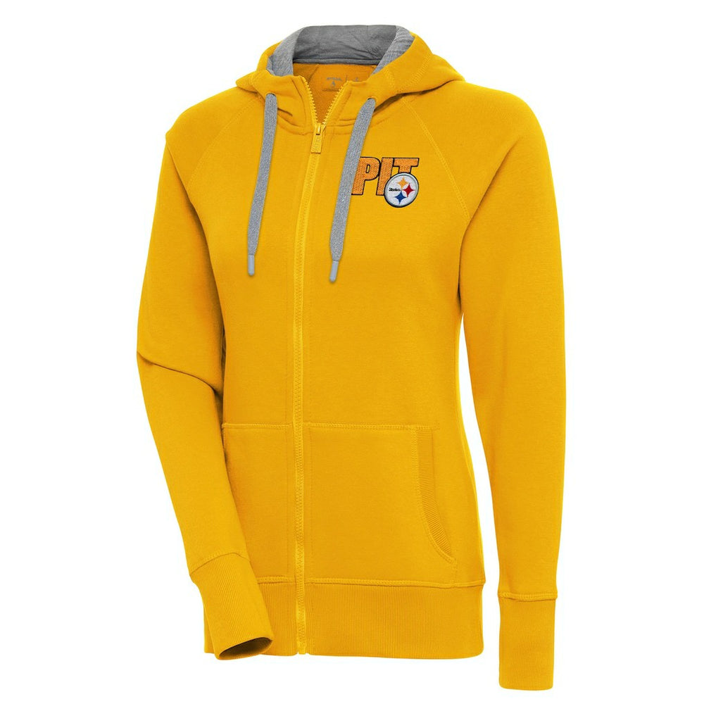 Pittsburgh Steelers Antigua Women's Victory Full-Zip Hoodie