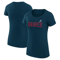 Atlanta Braves G-III 4Her by Carl Banks Women's Super-Slim Fit Lightweight Dot Print T-Shirt | MLB Near me