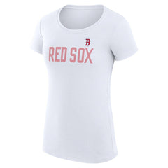 Boston Red Sox G-III 4Her by Carl Banks Women's Super-Slim Fit Lightweight Dot Print T-Shirt | MLB Discount