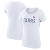 Chicago Cubs G-III 4Her by Carl Banks Women's Super-Slim Fit Lightweight Dot Print T-Shirt | MLB On Sale