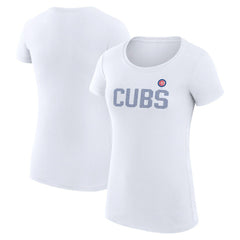 Chicago Cubs G-III 4Her by Carl Banks Women's Super-Slim Fit Lightweight Dot Print T-Shirt | MLB On Sale