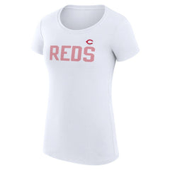 Cincinnati Reds G-III 4Her by Carl Banks Women's Super-Slim Fit Lightweight Dot Print T-Shirt | MLB New