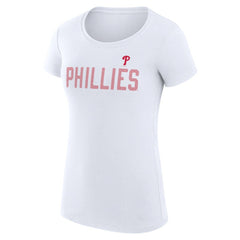 Philadelphia Phillies G-III 4Her by Carl Banks Women's Super-Slim Fit Lightweight Dot Print T-Shirt | MLB For sale