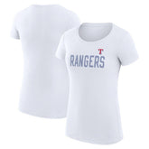 Texas Rangers G-III 4Her by Carl Banks Women's Super-Slim Fit Lightweight Dot Print T-Shirt | MLB New