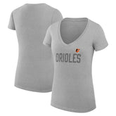 Baltimore Orioles G-III 4Her by Carl Banks Women's Super-Slim Fit Lightweight Dot Print V-Neck T-Shirt | MLB US
