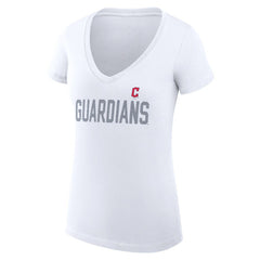 Cleveland Guardians G-III 4Her by Carl Banks Women's Super-Slim Fit Lightweight Dot Print V-Neck T-Shirt | MLB Discount
