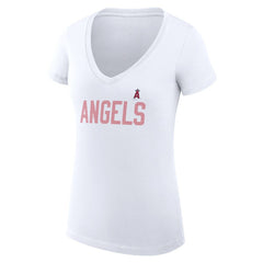 Los Angeles Angels G-III 4Her by Carl Banks Women's Super-Slim Fit Lightweight Dot Print V-Neck T-Shirt | MLB Near me