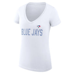 Toronto Blue Jays G-III 4Her by Carl Banks Women's Super-Slim Fit Lightweight Dot Print V-Neck T-Shirt | MLB Online
