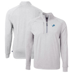 Detroit Lions Cutter & Buck Big & Tall Adapt Eco Knit Quarter-Zip Pullover Top